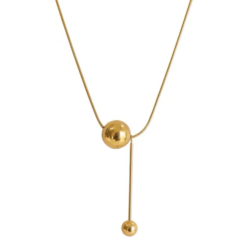 Wella Linked Gold Spheres Necklace