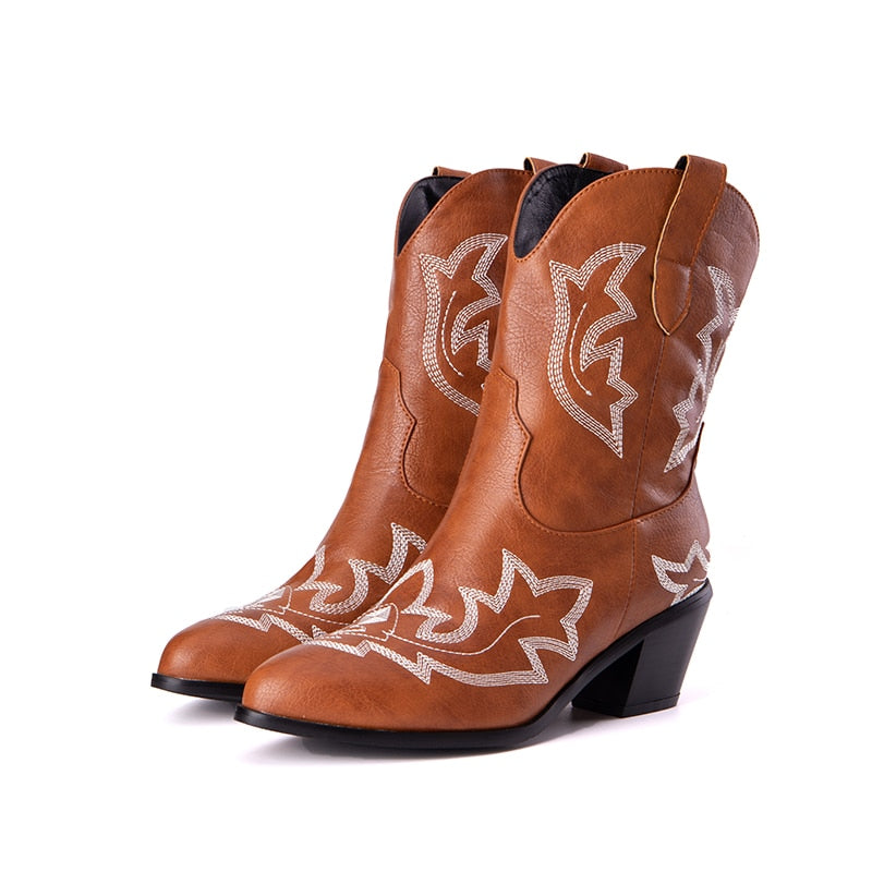 Wes Retro Cowboy Western Boots