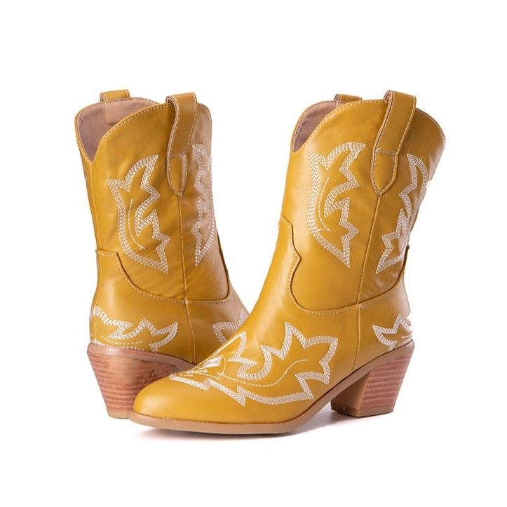 Wes Retro Cowboy Western Boots