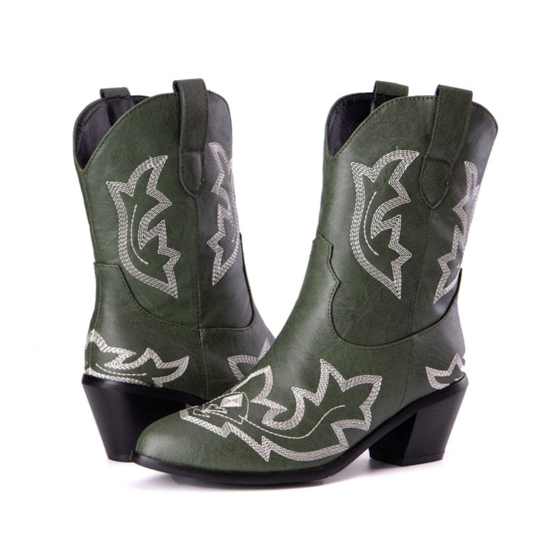 Wes Retro Cowboy Western Boots