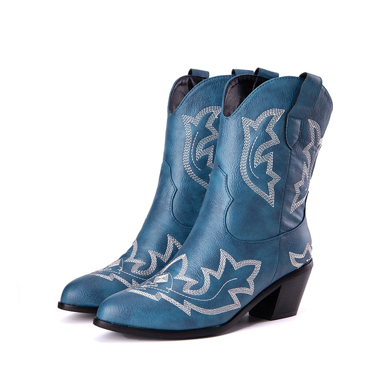 Wes Retro Cowboy Western Boots