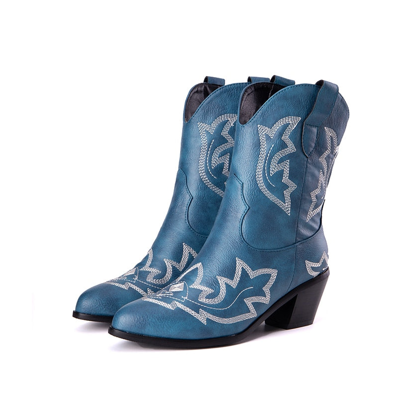 Wes Retro Cowboy Western Boots