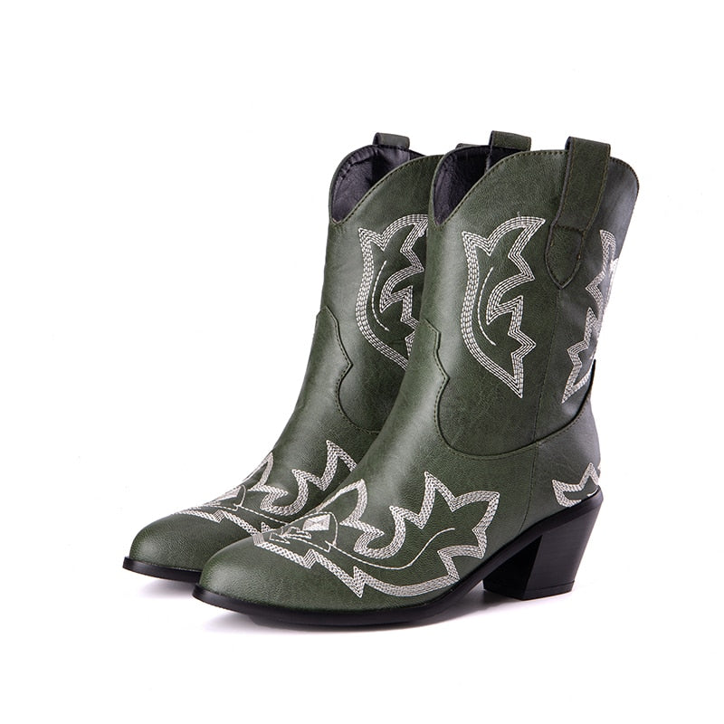 Wes Retro Cowboy Western Boots