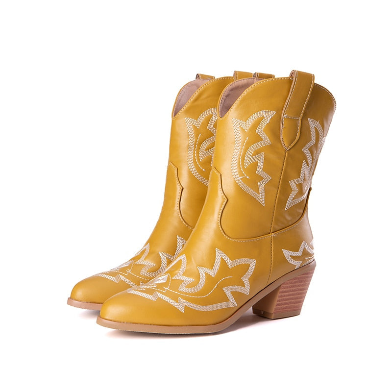 Wes Retro Cowboy Western Boots
