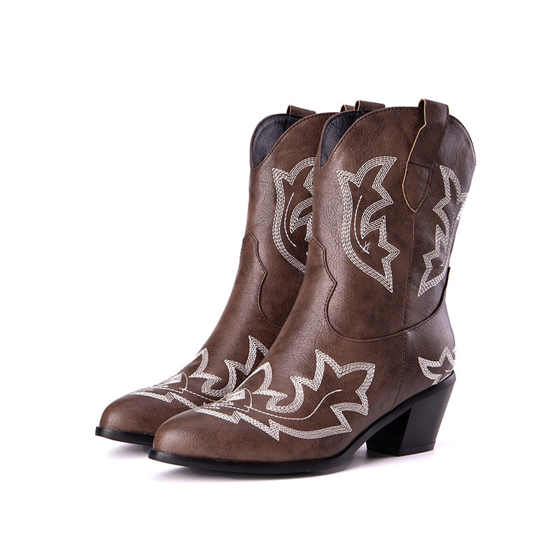 Wes Retro Cowboy Western Boots