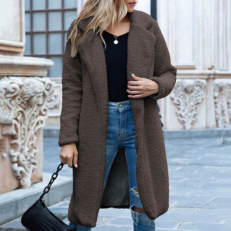 Multi-color Faux Fur Long Coat