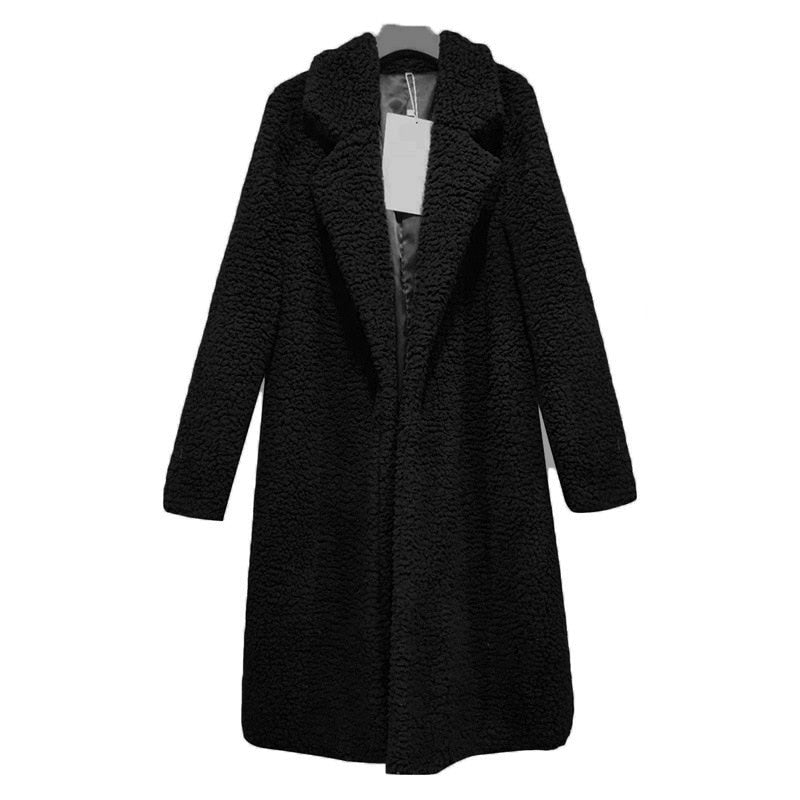 Multi-color Faux Fur Long Coat