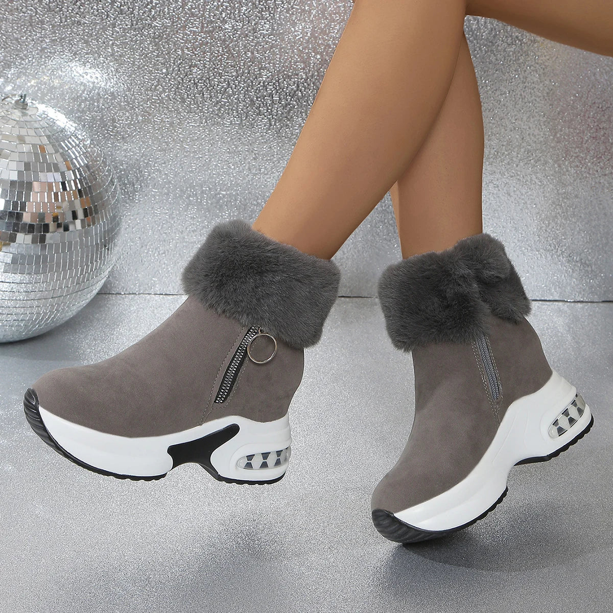 Winter Fashion Boots New Warm Comfortable Platform Snow Boots Lightweight Causal Shoes for Zapatos De Mujer