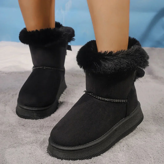 Winter Snow Platform Warm Boots New Plush Cotton Shoes Thicken Winter Woman Boots Non-slip Boots Platform Shoes
