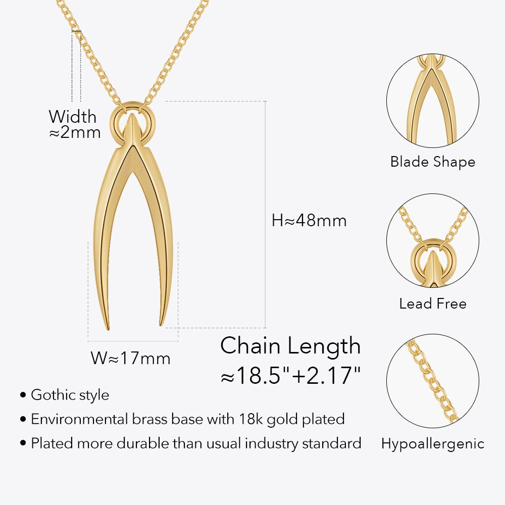 Wishbone Pedant Necklace