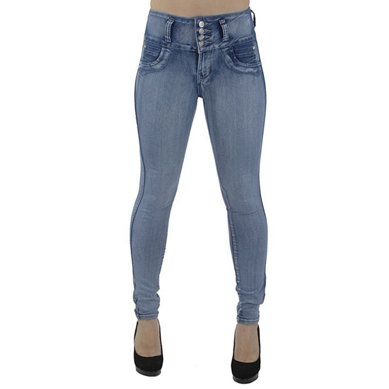 Casual Jeans High Waist Skinny Butt Lifting Elastic Bodycon Pencil Push Up Hip Ladies Jeans