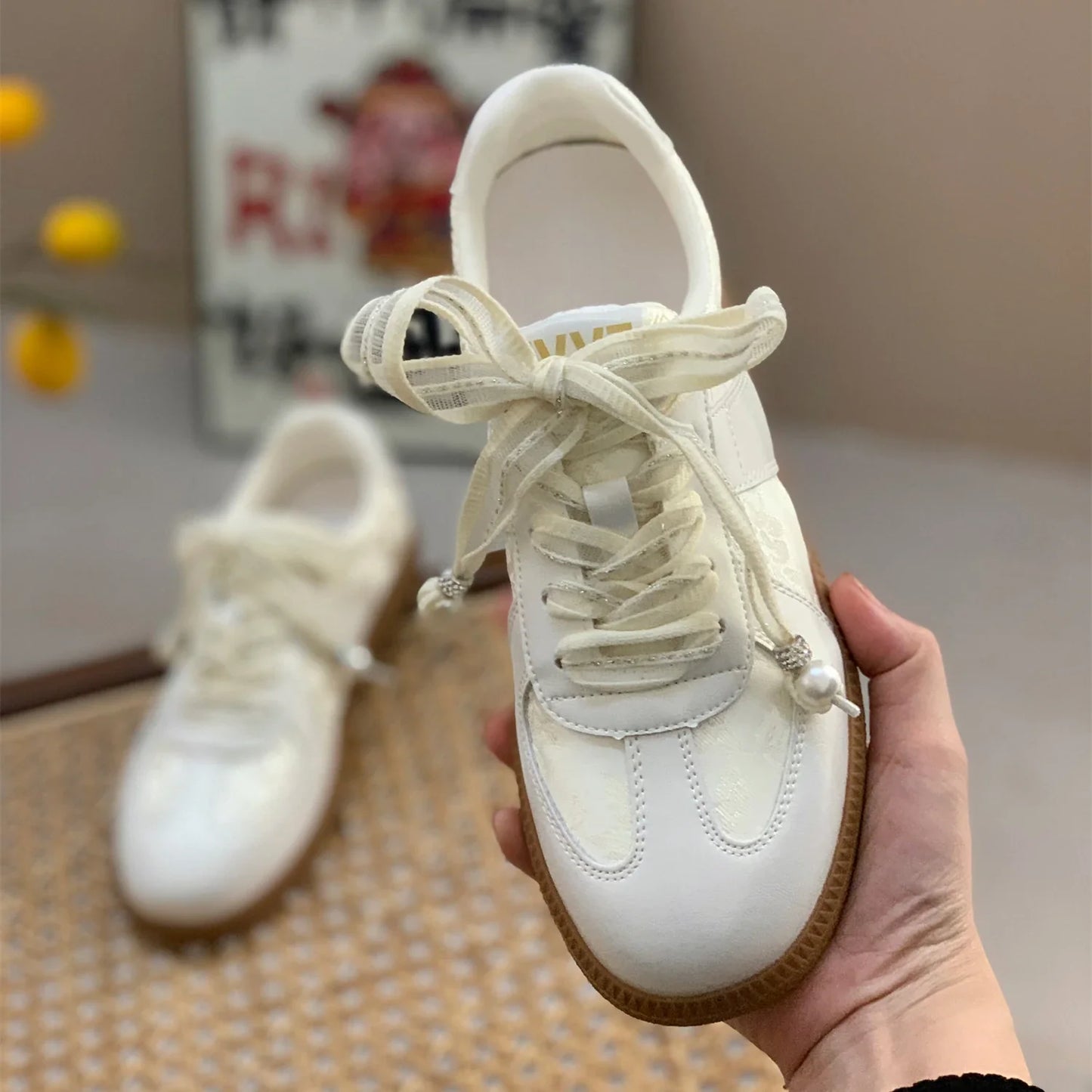 Casual Jogging Youth Girls Silver Lace-Up Athletic Low Heels Tennis Flats Skateboard