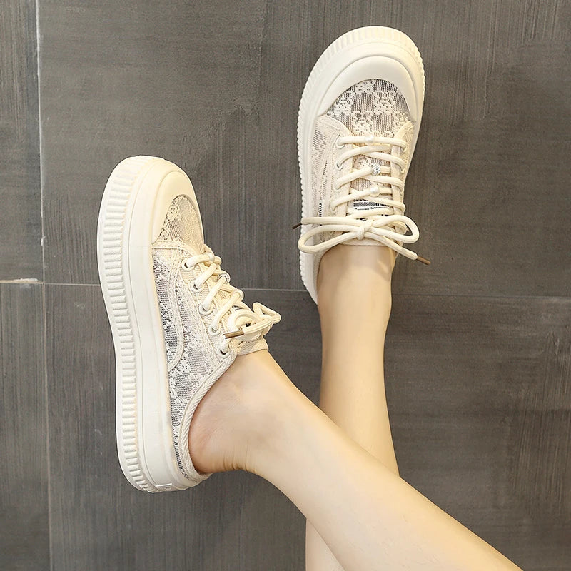 Mules Woman Slippers Summer Outdoor Walking Slides Shoes Sandals with Strap Black Outside Casual Unique Style Sneakers