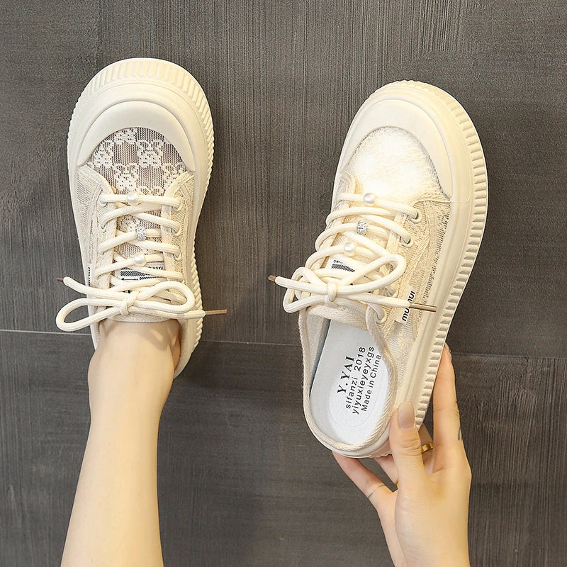 Mules Woman Slippers Summer Outdoor Walking Slides Shoes Sandals with Strap Black Outside Casual Unique Style Sneakers