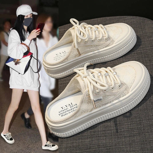 Mules Woman Slippers Summer Outdoor Walking Slides Shoes Sandals with Strap Black Outside Casual Unique Style Sneakers