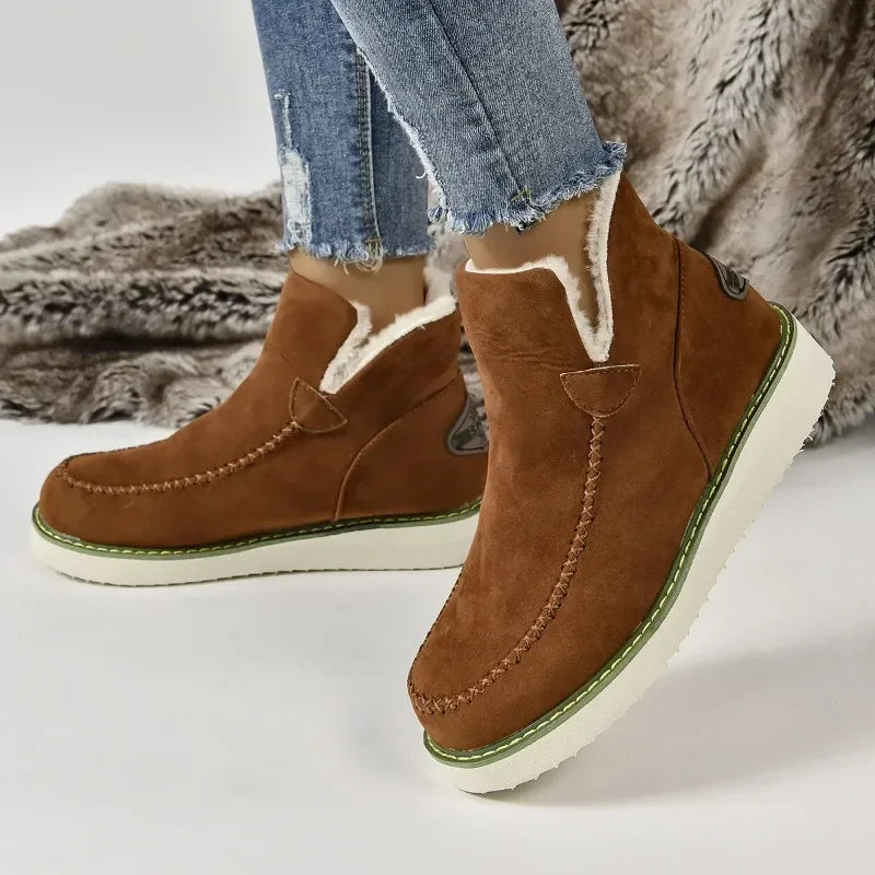 Snow Boots Winter Fashion Casual Warm Shoes for Slip on Lady Comfort Female Ankle Boot Footwear Botas De Mujer