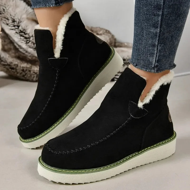 Snow Boots Winter Fashion Casual Warm Shoes for Slip on Lady Comfort Female Ankle Boot Footwear Botas De Mujer