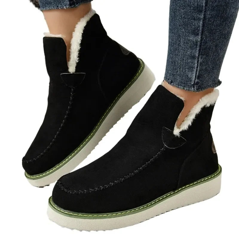 Snow Boots Winter Fashion Casual Warm Shoes for Slip on Lady Comfort Female Ankle Boot Footwear Botas De Mujer