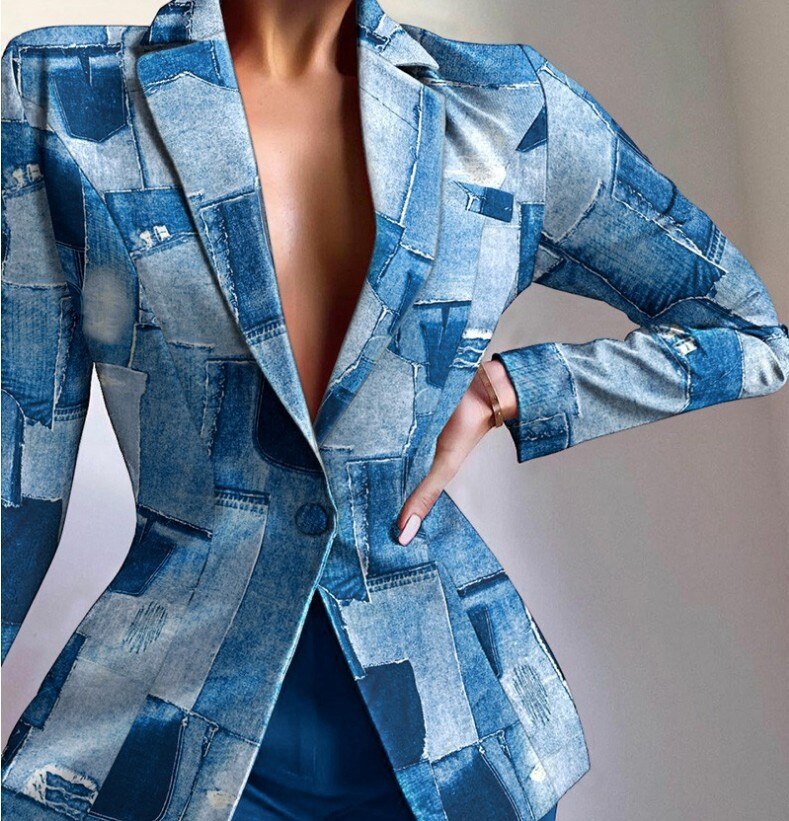 Colorful Long Sleeve Blazer