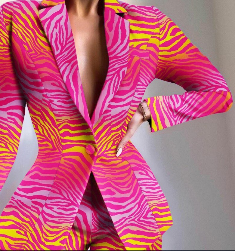 Colorful Long Sleeve Blazer