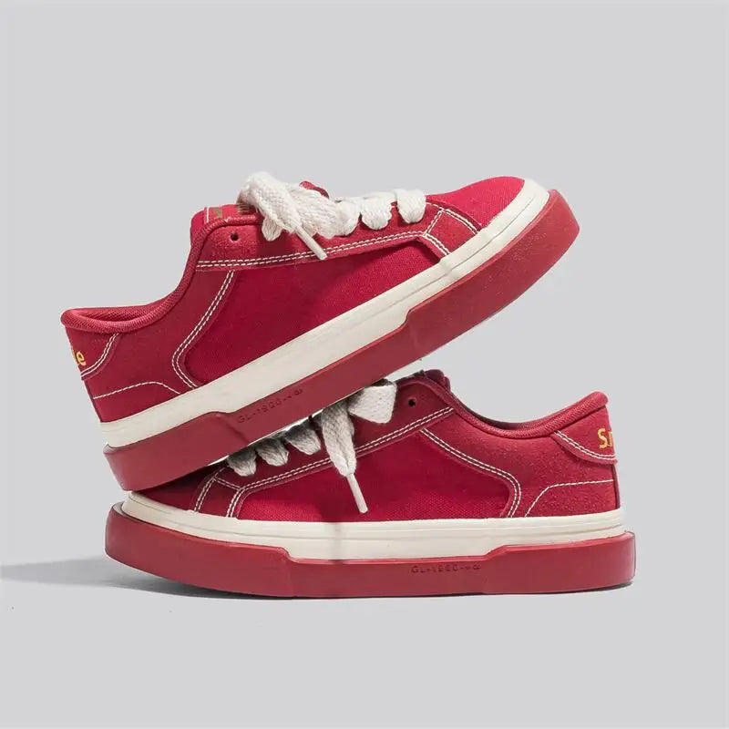 Summer Autumn Thick Soled Raised Canvas Shoes Breathable Versatile Student Sport Flats Sneakers Outdoor Trainers Footwear