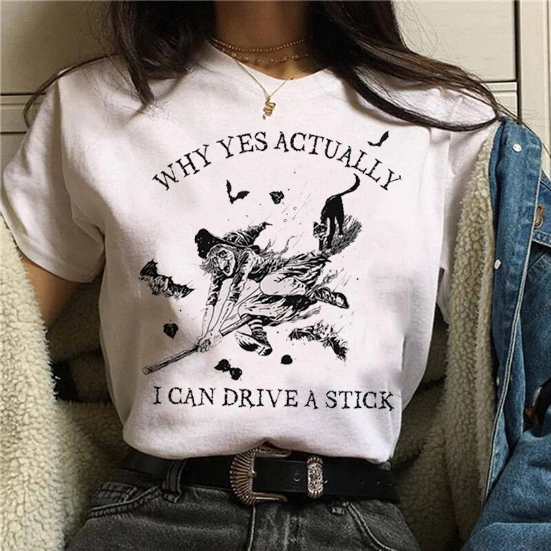 T-shirt Cartoon Witch Magic Kawaii Tshirt