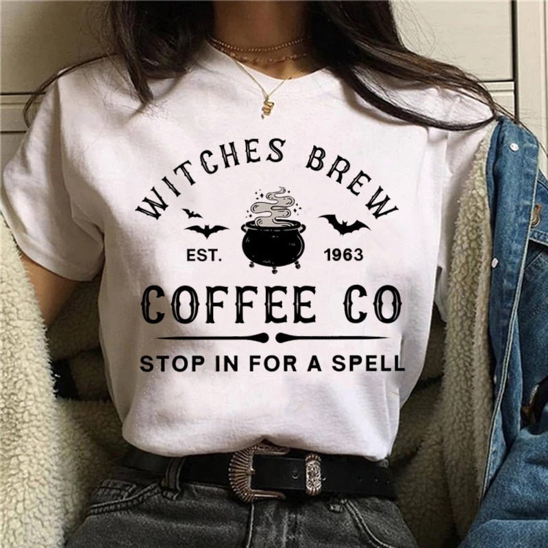 T-shirt Cartoon Witch Magic Kawaii Tshirt