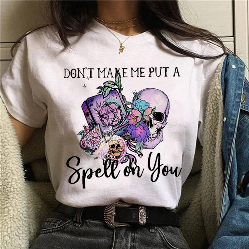 T-shirt Cartoon Witch Magic Kawaii Tshirt