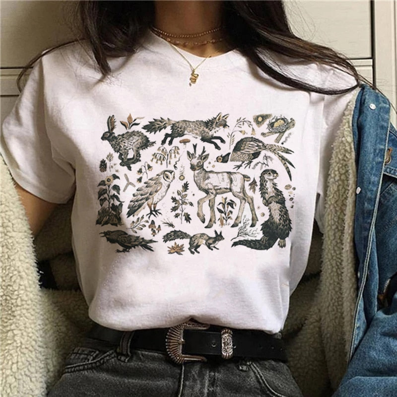 T-shirt Cartoon Witch Magic Kawaii Tshirt