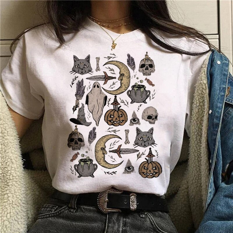 T-shirt Cartoon Witch Magic Kawaii Tshirt