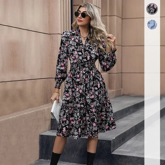 A-line Summer Dress with Elastic Waist for Boho Dress