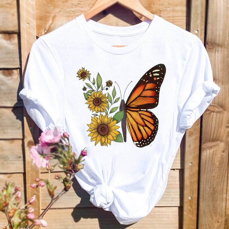 Watercolor Spring Butterfly Floral Flower Graphic
