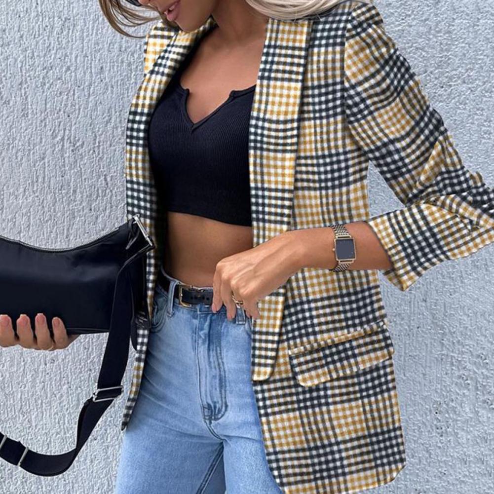 Long Sleeve Flap Pockets Blazer