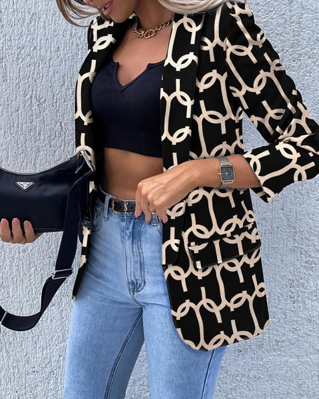 Red Black Elegant Fashion Blazers