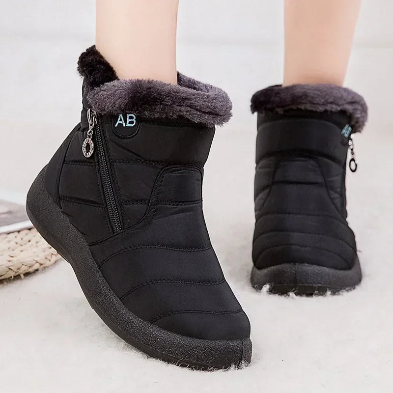 Women's Boots Warm Winter Boots Ankle Fur Bota Feminina Winter Shoes for Waterproof Snow Boots Female Short Botines