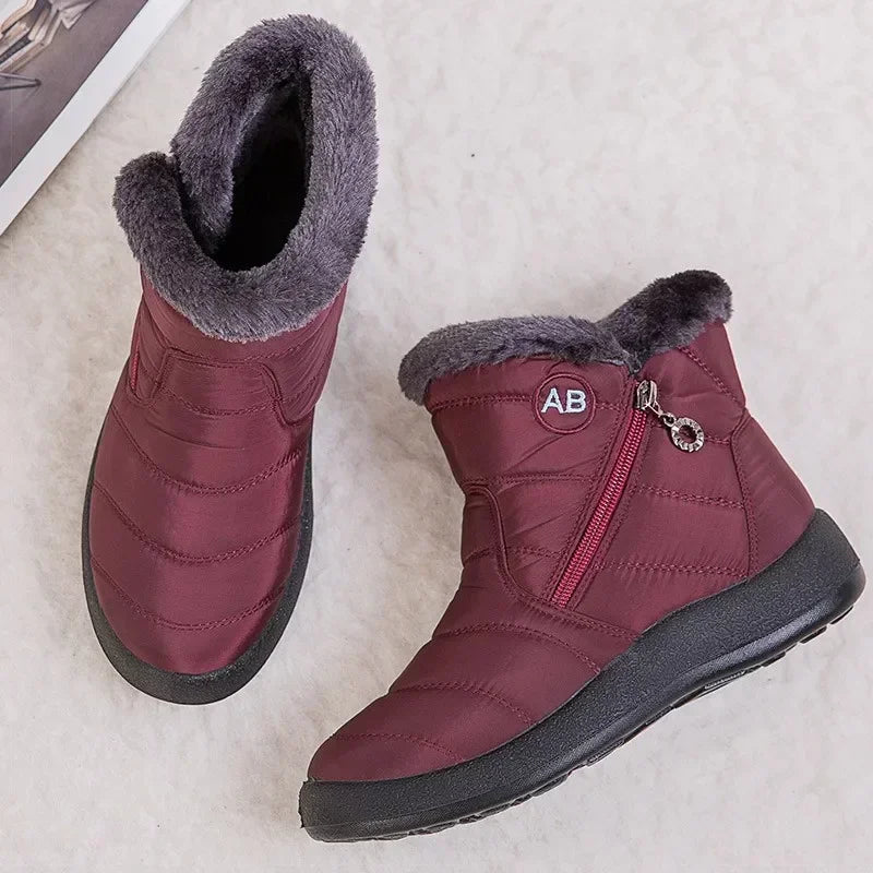 Women's Boots Warm Winter Boots Ankle Fur Bota Feminina Winter Shoes for Waterproof Snow Boots Female Short Botines