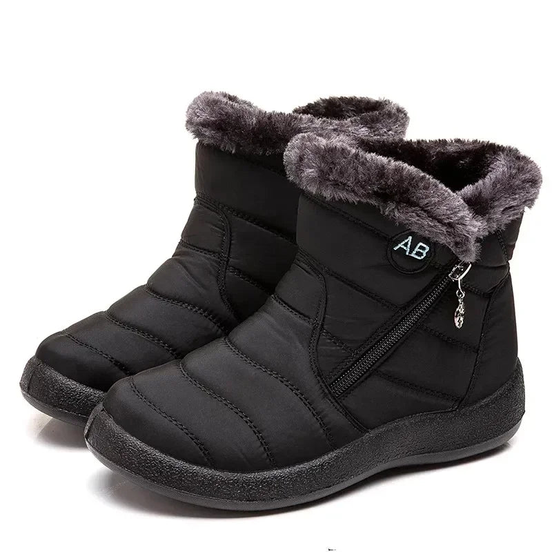 Women's Boots Warm Winter Boots Ankle Fur Bota Feminina Winter Shoes for Waterproof Snow Boots Female Short Botines