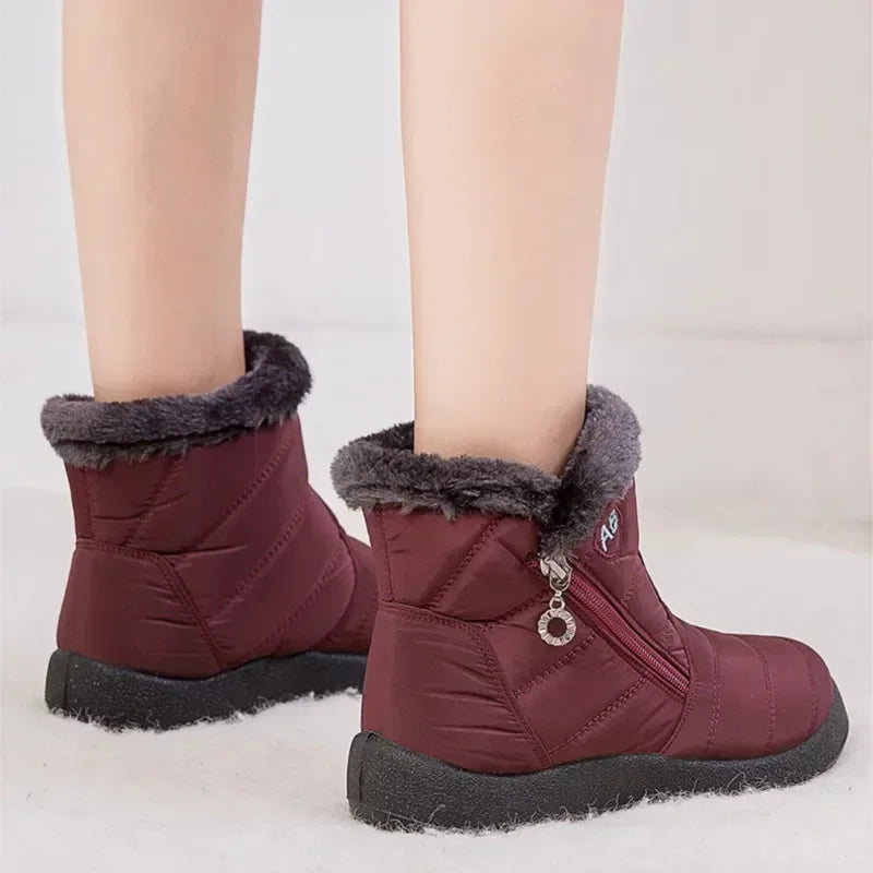 Women's Boots Warm Winter Boots Ankle Fur Bota Feminina Winter Shoes for Waterproof Snow Boots Female Short Botines
