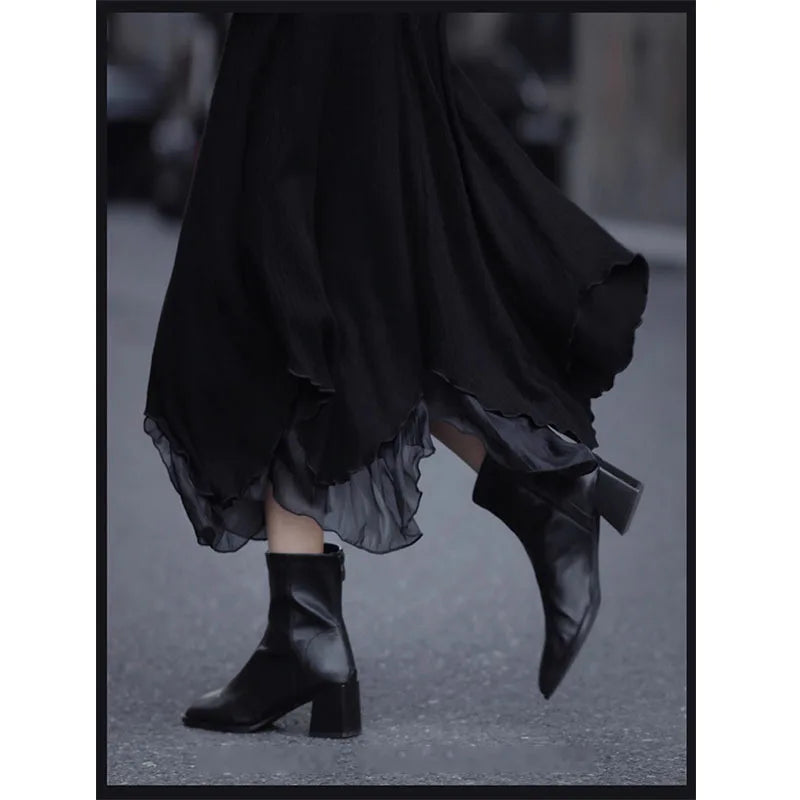 Senior Knitted Slimming Gentle Y2K Midi Dresses