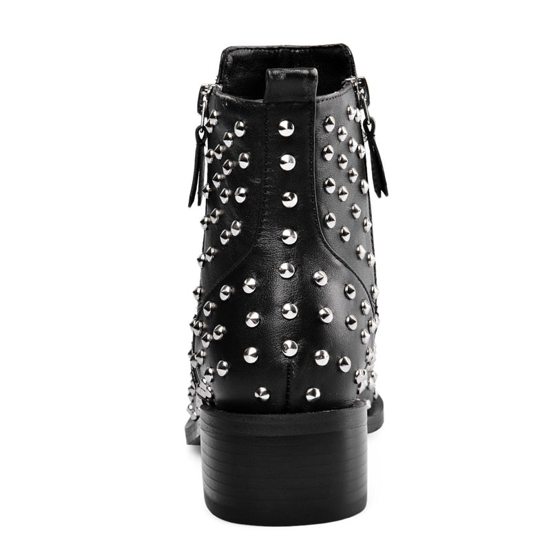 Wythe Pointed Toe Rivets Boots - 2 Colors