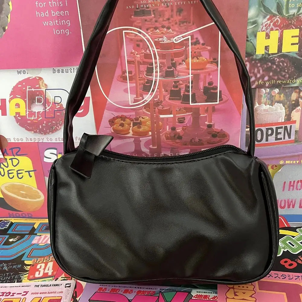 Y2K Gothic Letter Skull Hip-Hop Shoulder Bag Street Trendy Tote Bag