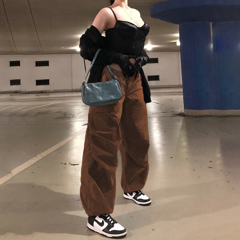 Y2K Jeans Low Rise Trousers Blue Vintage Gothic Print Baggy Casual Wide Leg Denim Aesthetic