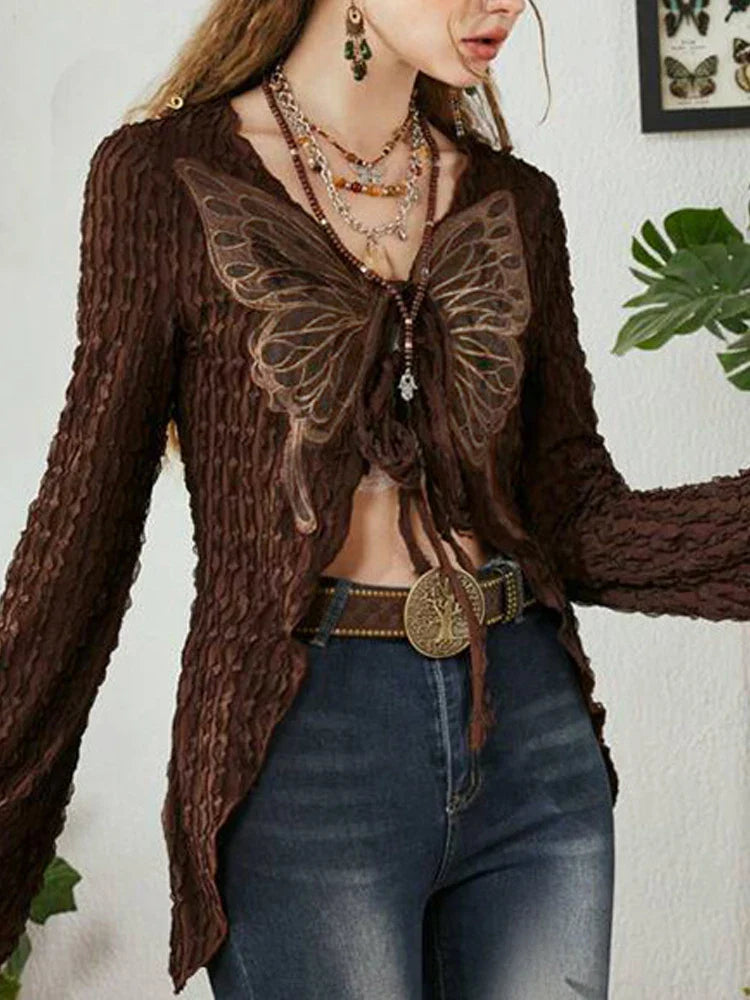 Vintage 2000s Grunge Lace-Up Cardigans