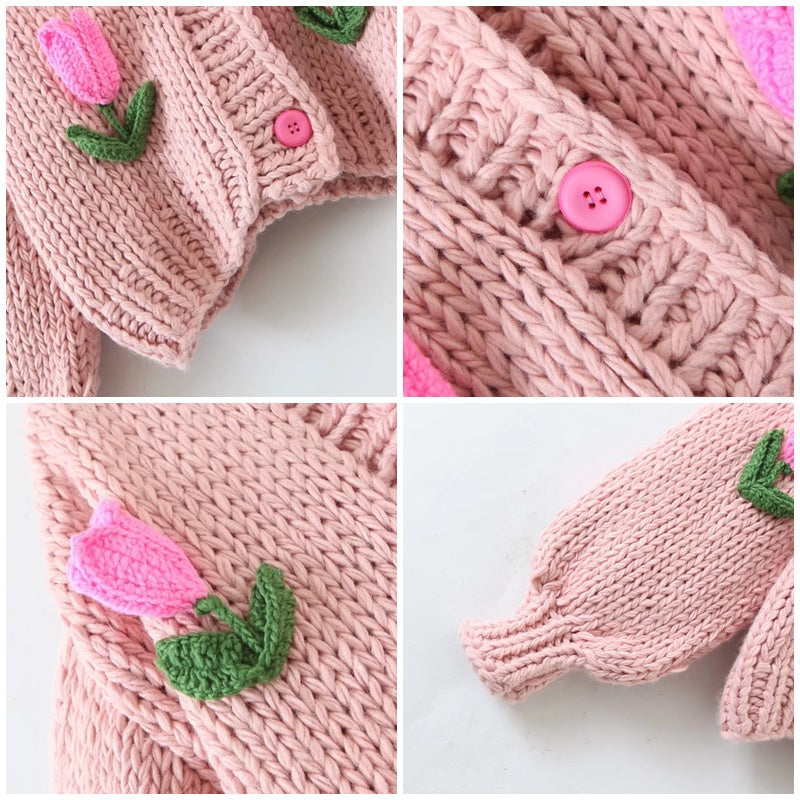 Yanna Chunky Knit Tulip Cardigans - 2 Colors