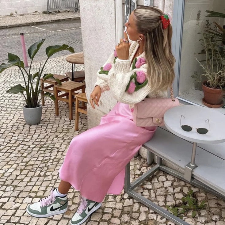 Yanna Chunky Knit Tulip Cardigans - 2 Colors