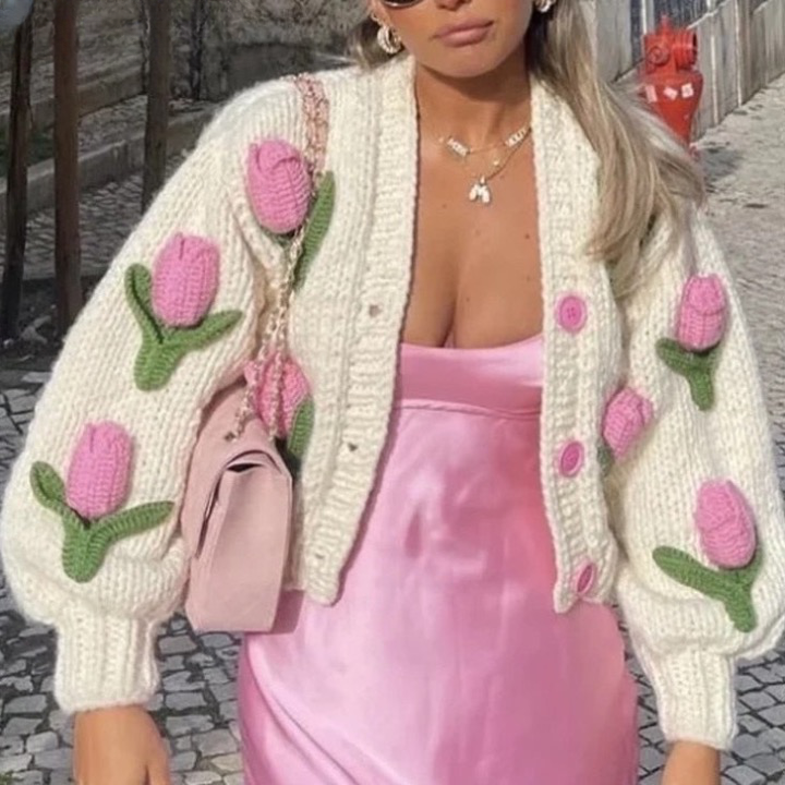 Yanna Chunky Knit Tulip Cardigans - 2 Colors