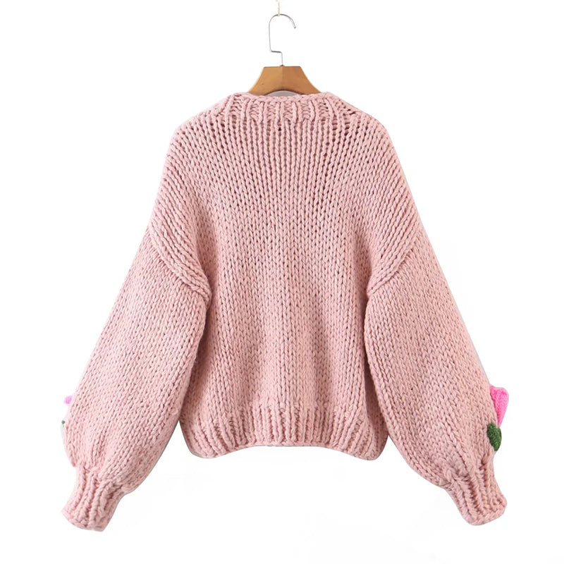 Yanna Chunky Knit Tulip Cardigans - 2 Colors
