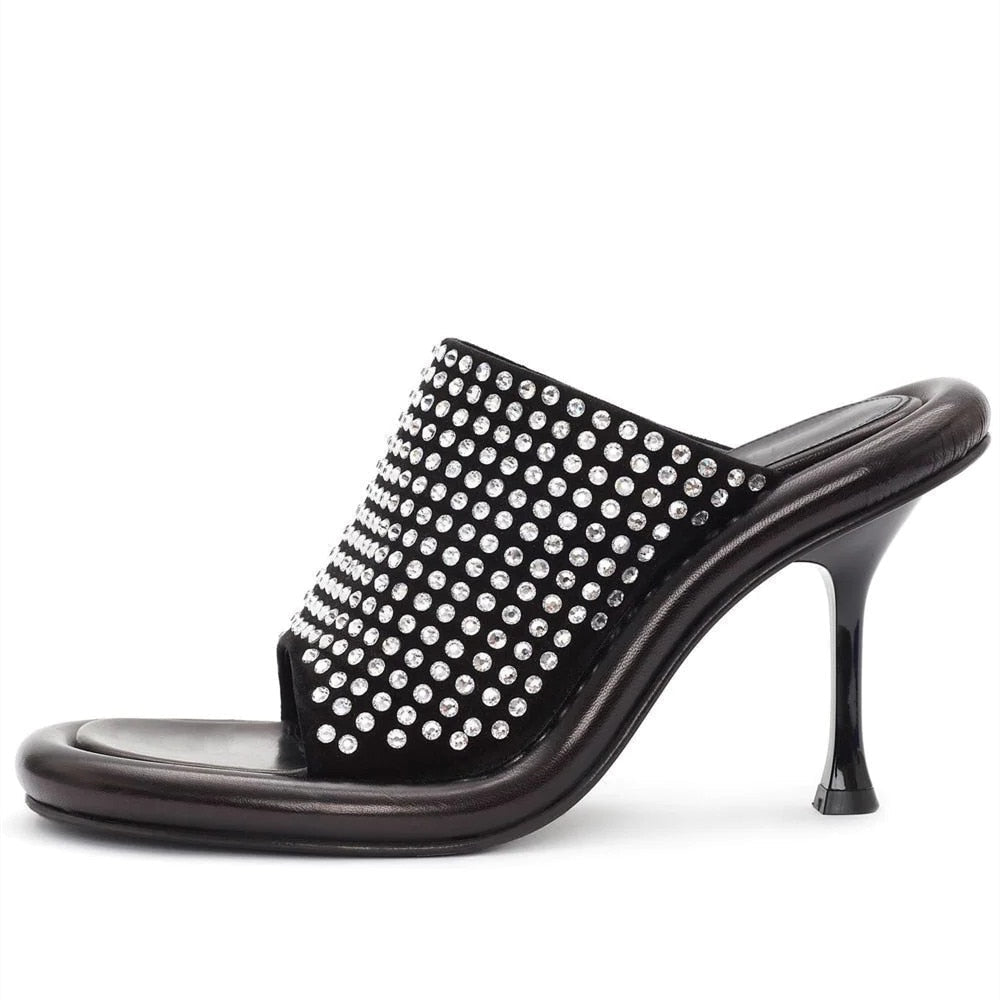 Yareli Color Contrast Pipe Edge Mule Sandals