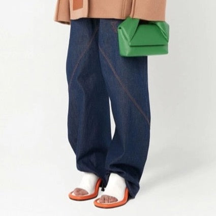 Yareli Color Contrast Pipe Edge Mule Sandals