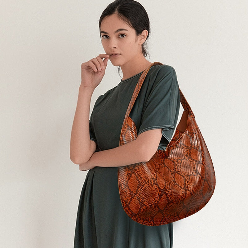Yasika Serpentine Prints Hobo Bags - 6 Colors